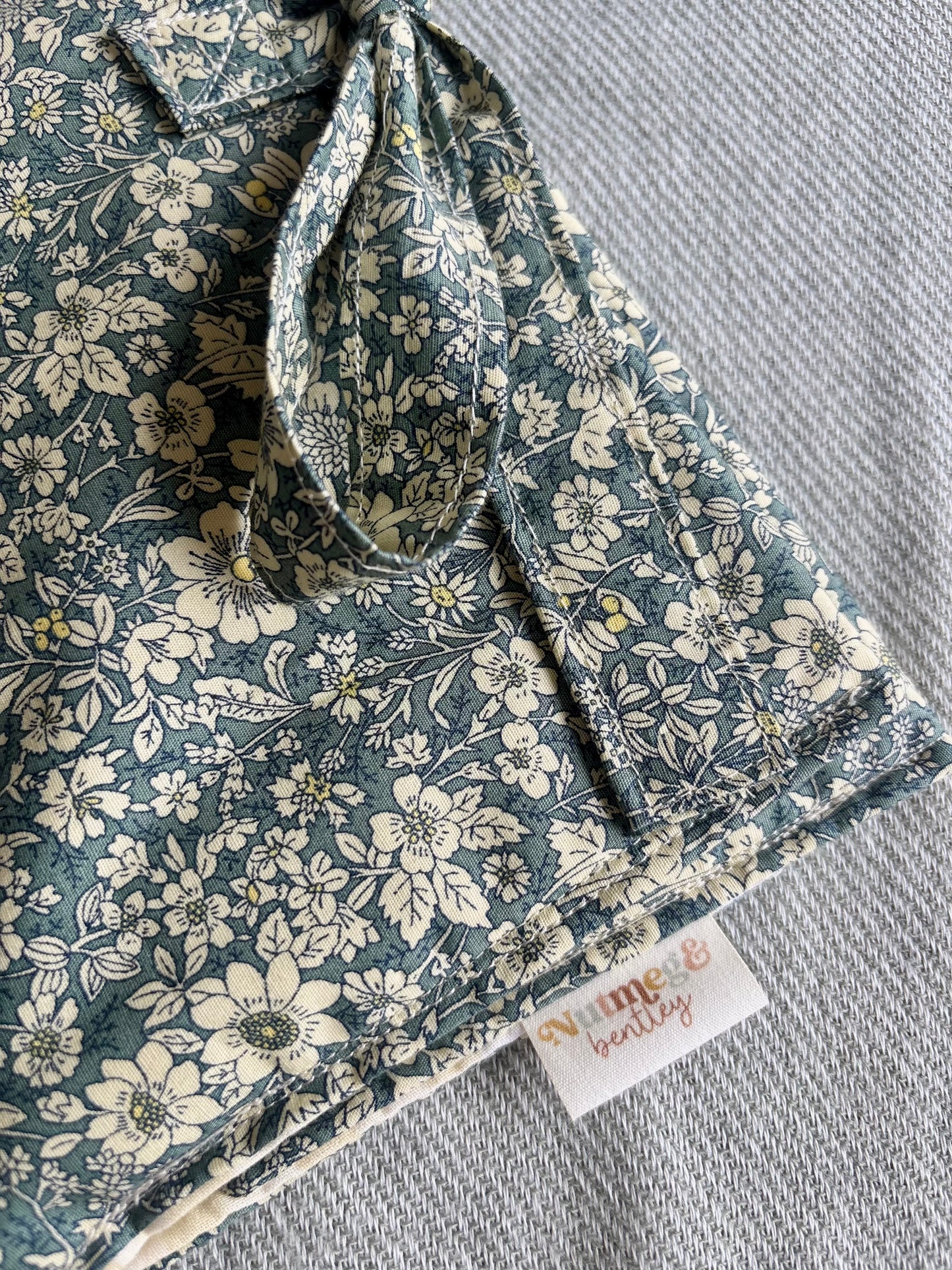Nappy Wallet - Teal Floral Yellow Gingham