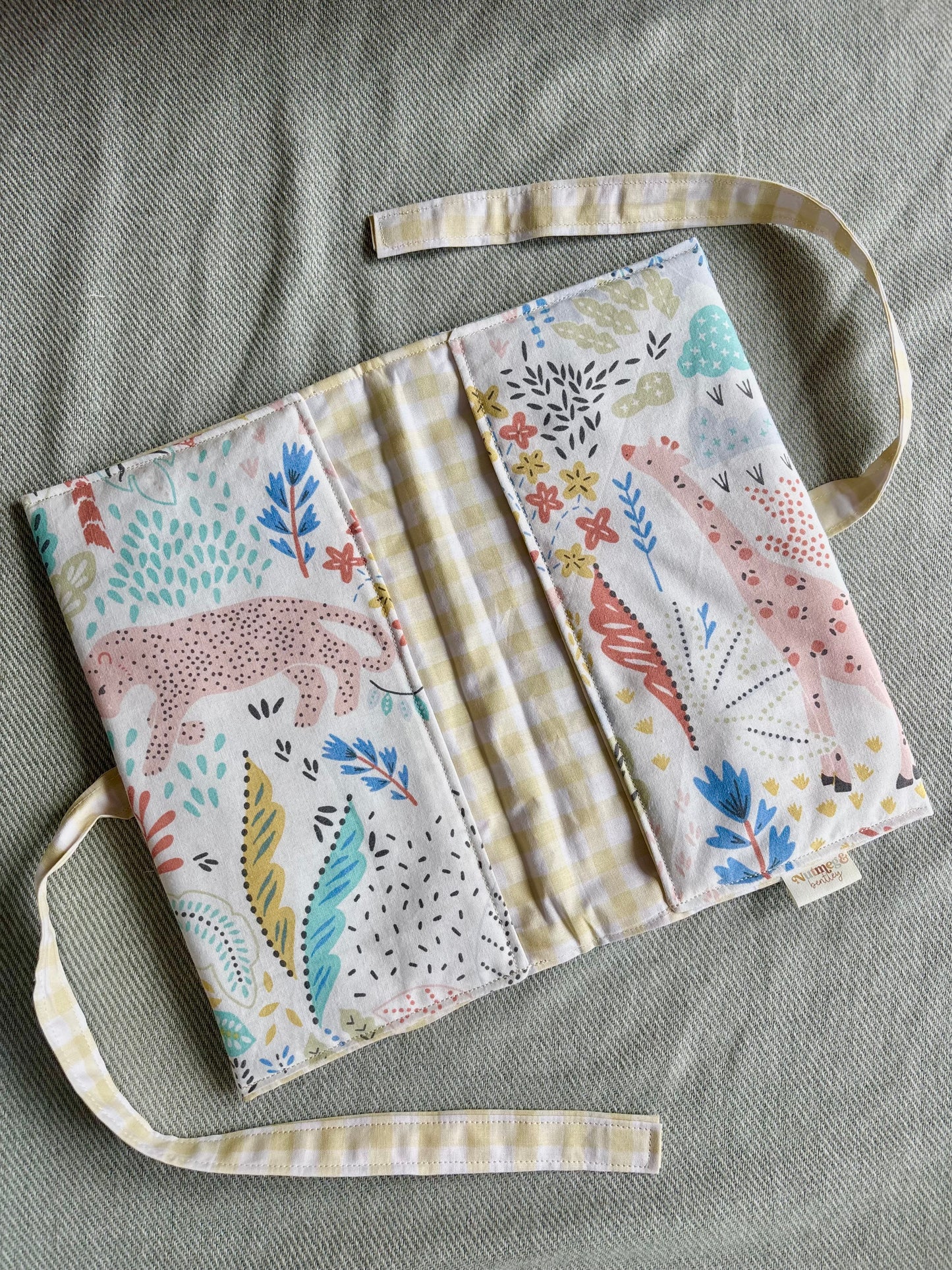 Nappy Wallet - Safari Yellow Gingham