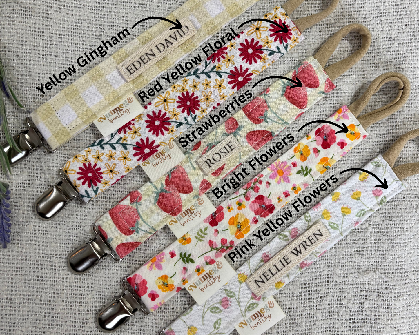 Personalised Dummy Clip – Handmade, Safe & Timeless Summer Baby Keepsake