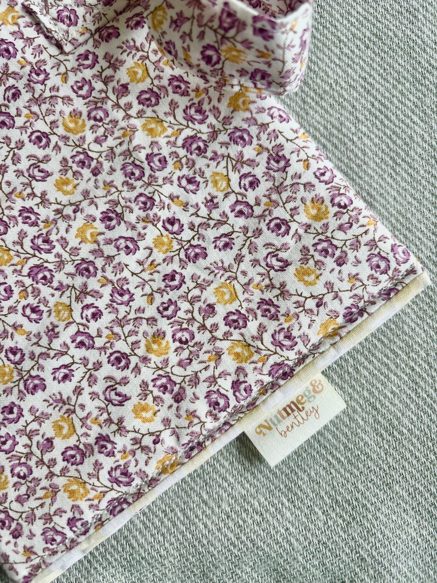 Nappy Wallet - Purple Yellow Florals Gingham