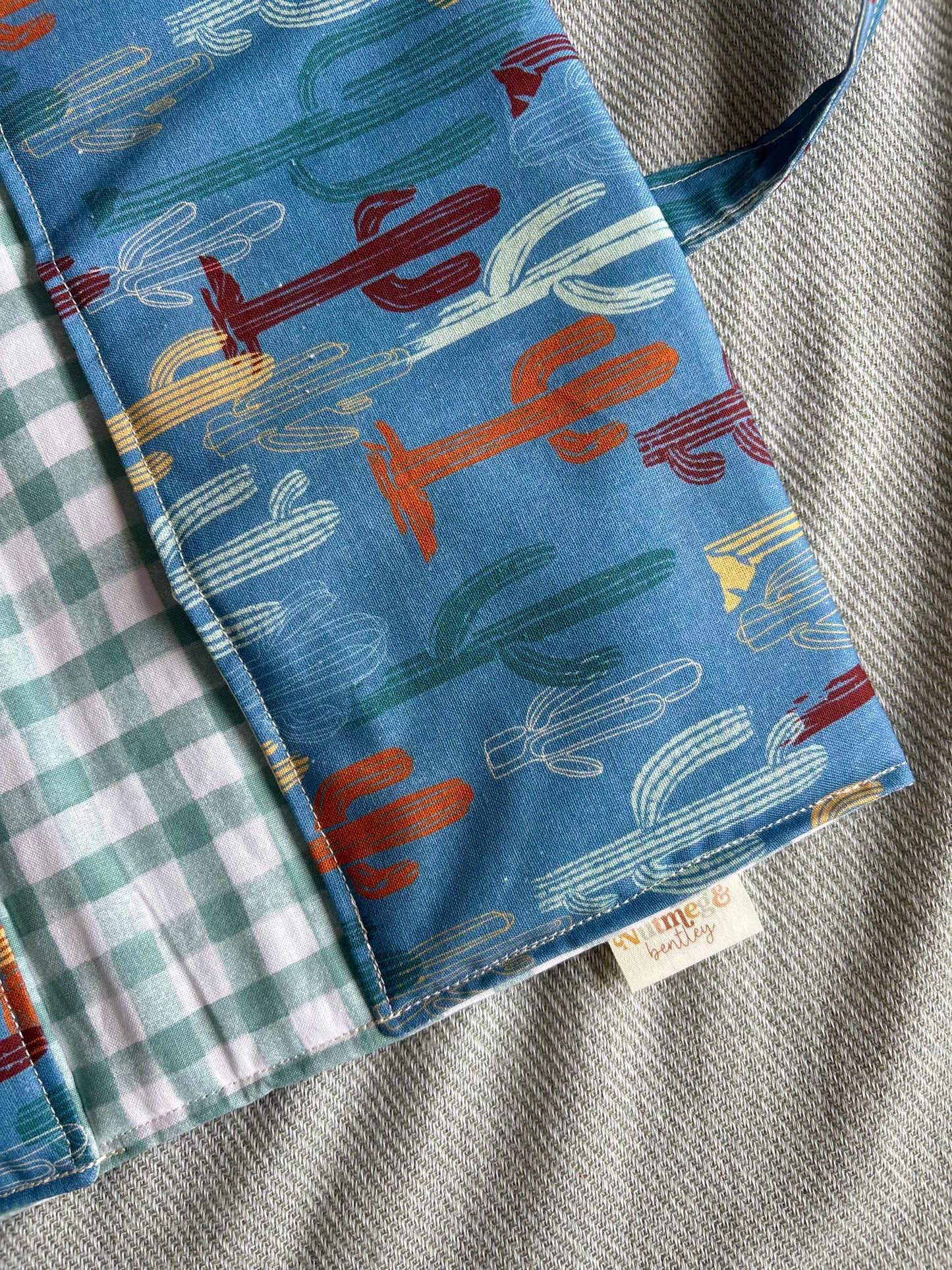 Nappy Wallet - Cactus Teal Gingham