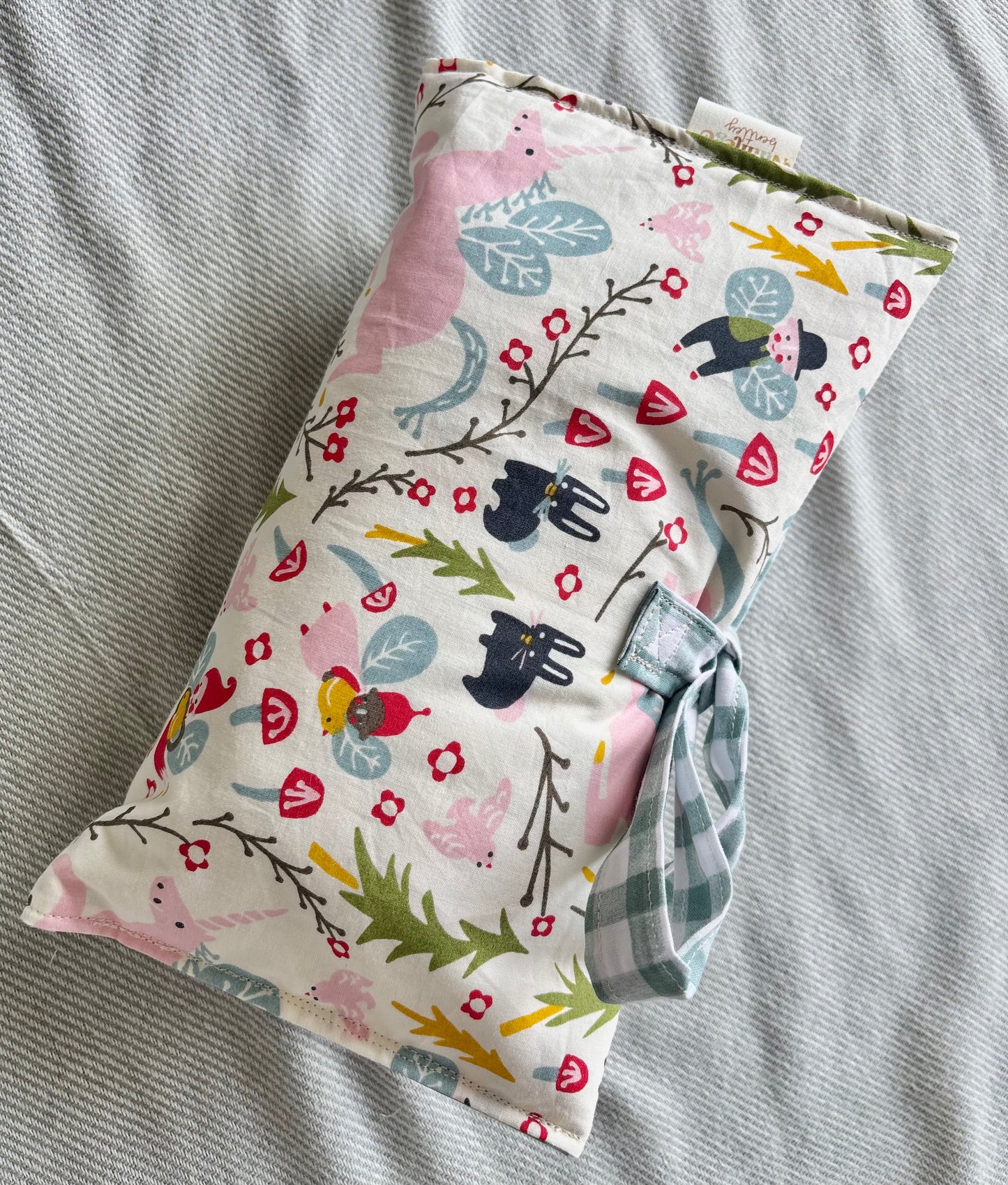 Nappy Wallet - Fairy Tale Teal Gingham