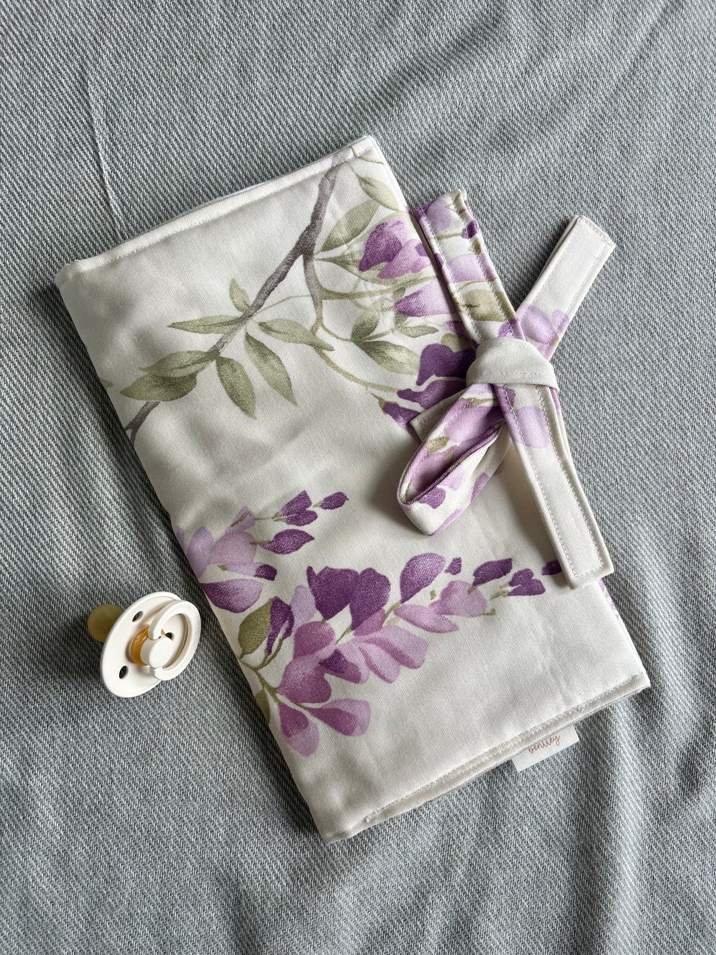 Nappy Wallet - Wisteria Sage Pinstripe