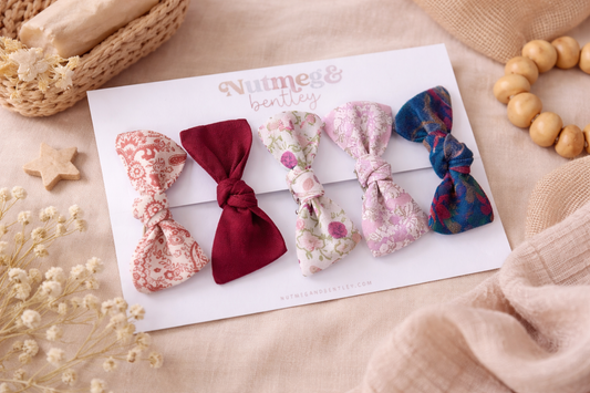 Bohemian Handmade Set of 5 Girls Hair Clips