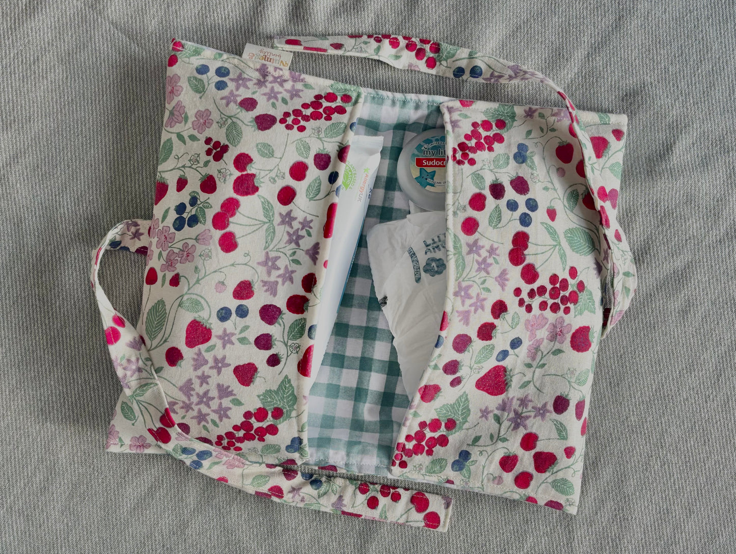Nappy Wallet - Berry Harvest Gingham
