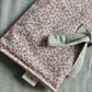 Nappy Wallet - Ditsy Pink Floral Sage Pinstripe