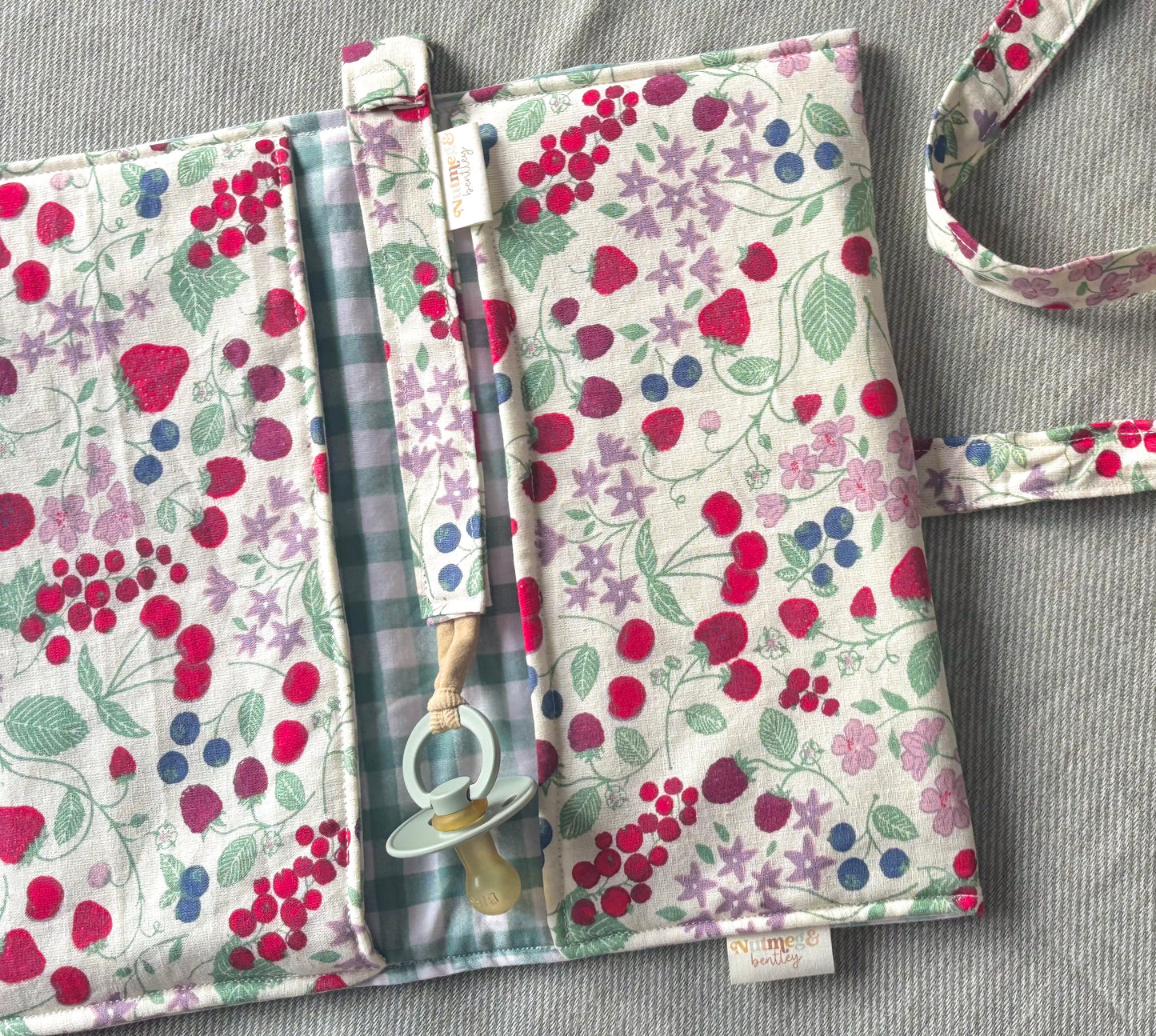 Nappy Wallet - Berry Harvest Gingham