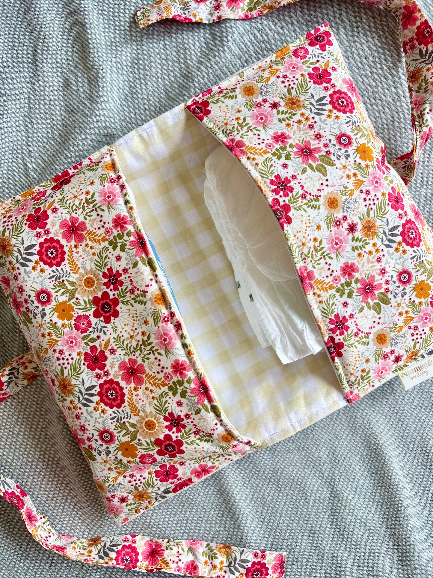 Nappy Wallet - Summer Florals Yellow Gingham