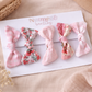 Pink Handmade Set of 5 Girls Hair Clips
