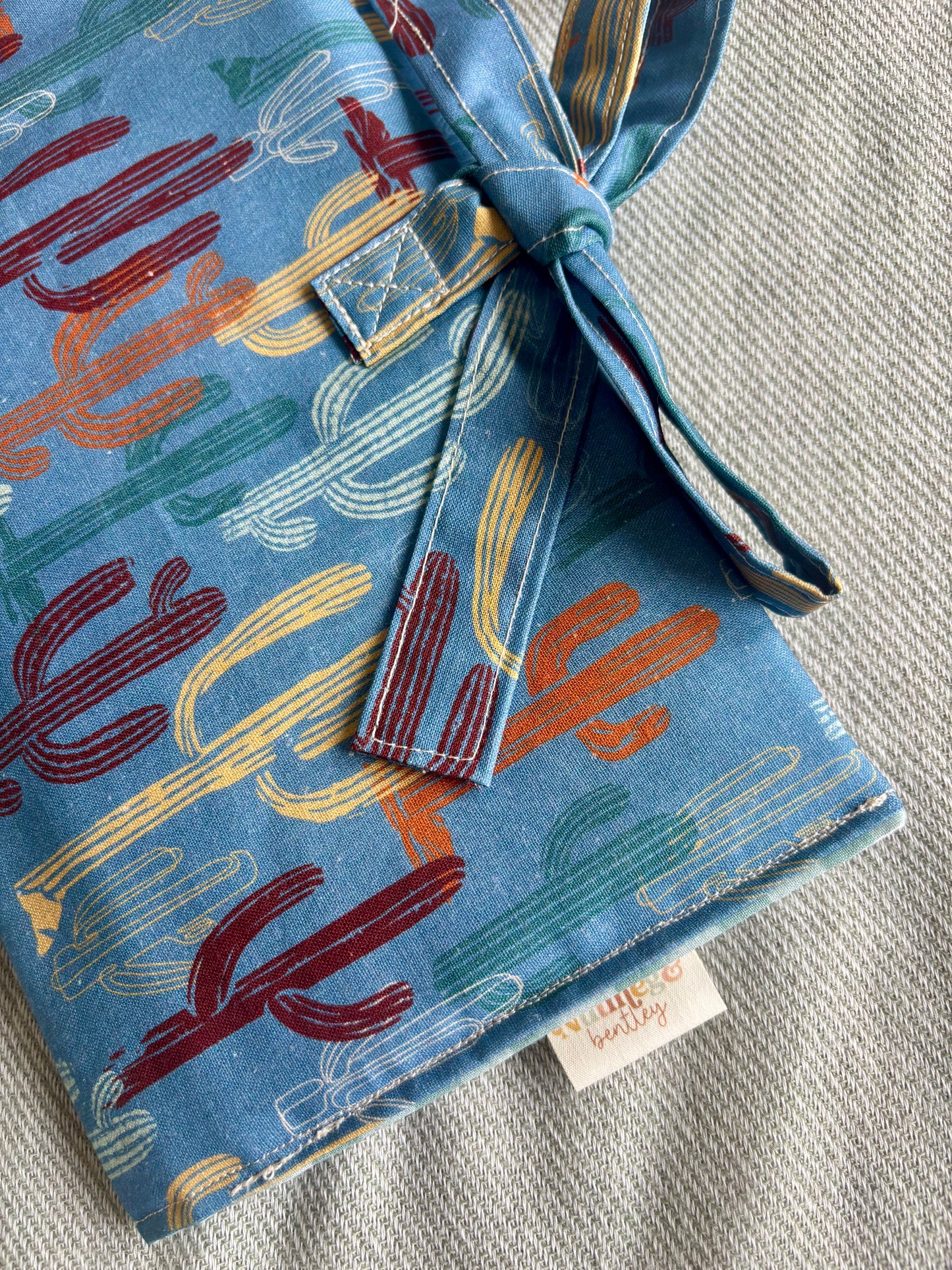 Nappy Wallet - Cactus Teal Gingham