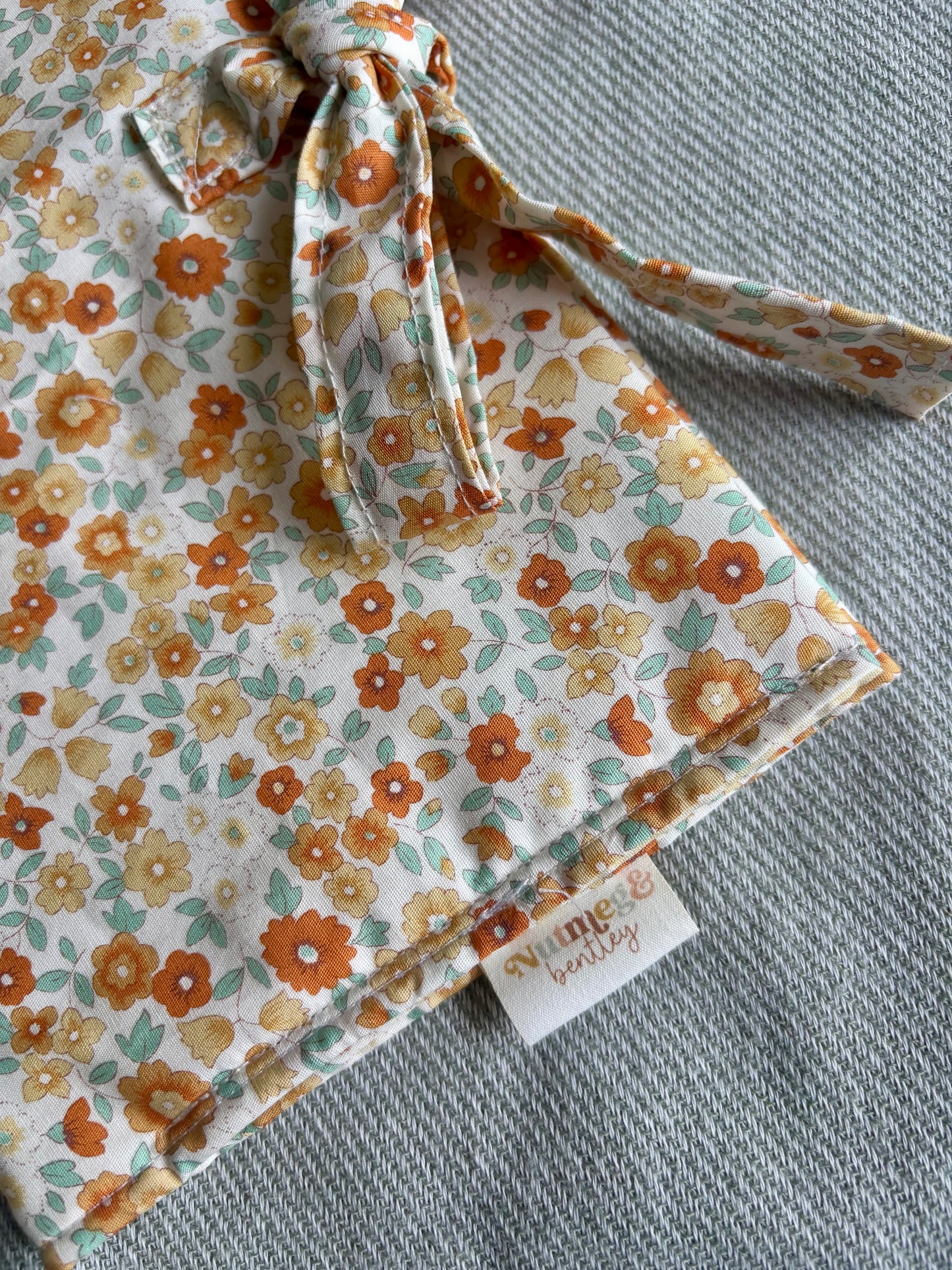 Nappy Wallet - Orange and Yellow Florals Gingham