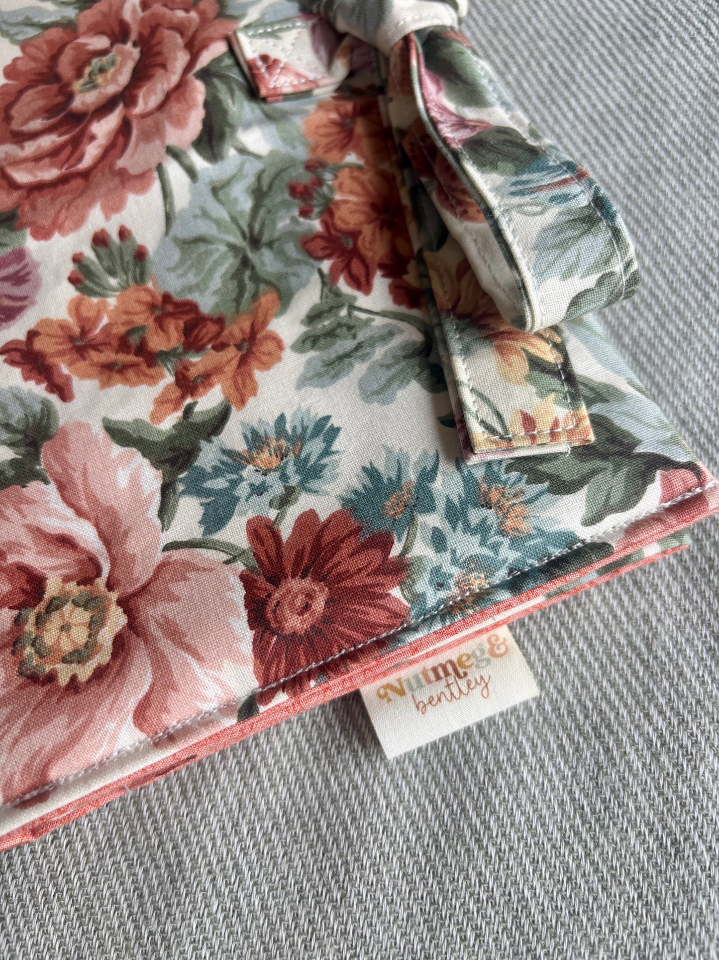 Nappy Wallet - Vintage Floral Coral