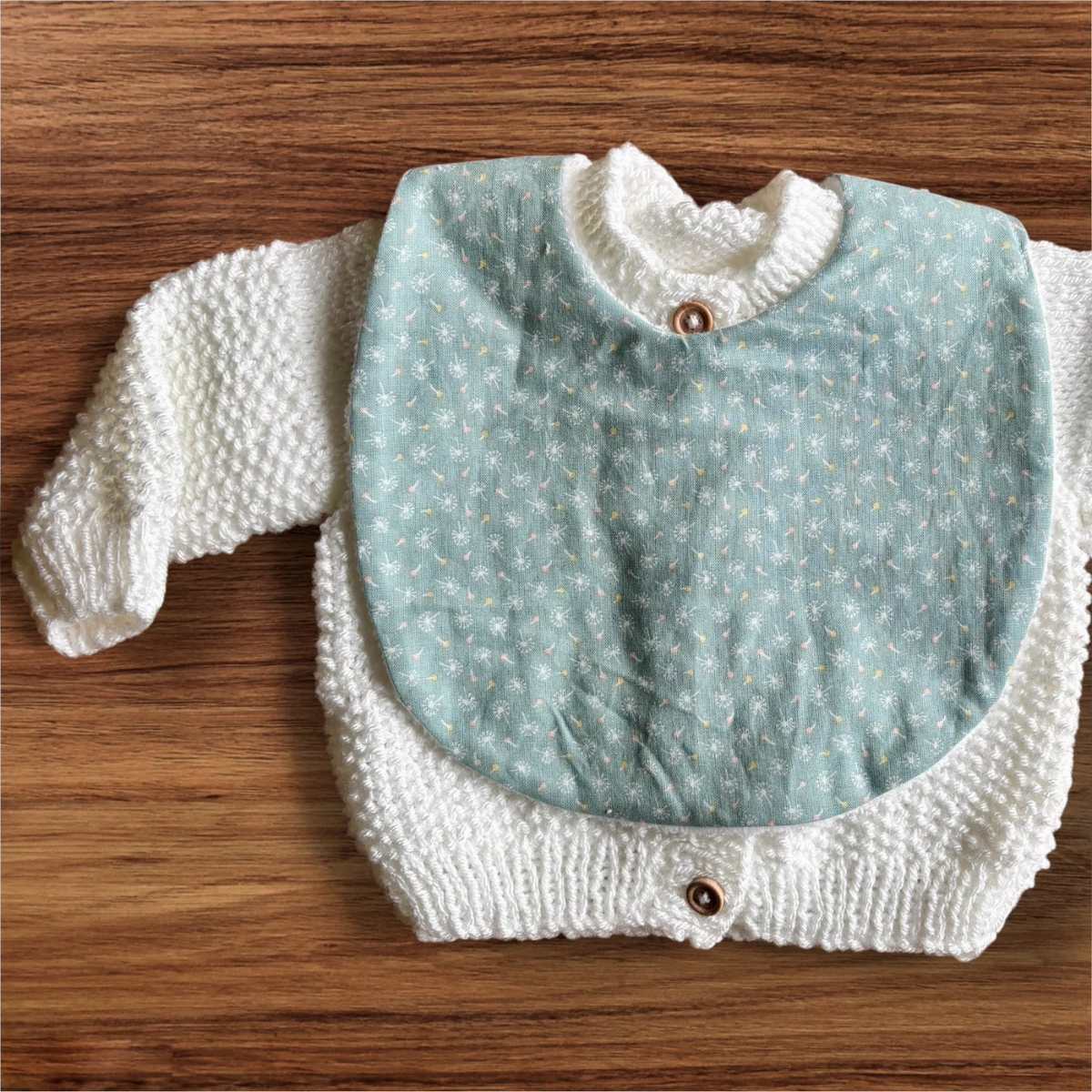 Dandelions Bib, Dummy Clip, Teething Ring