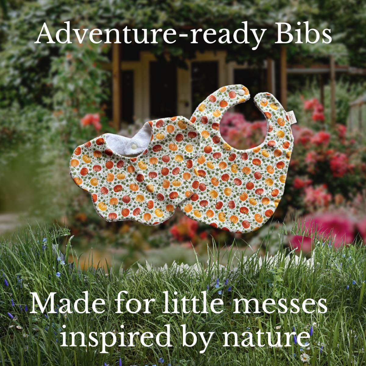 Pumpkin Patch Bib, Dummy Clip, Teething Ring