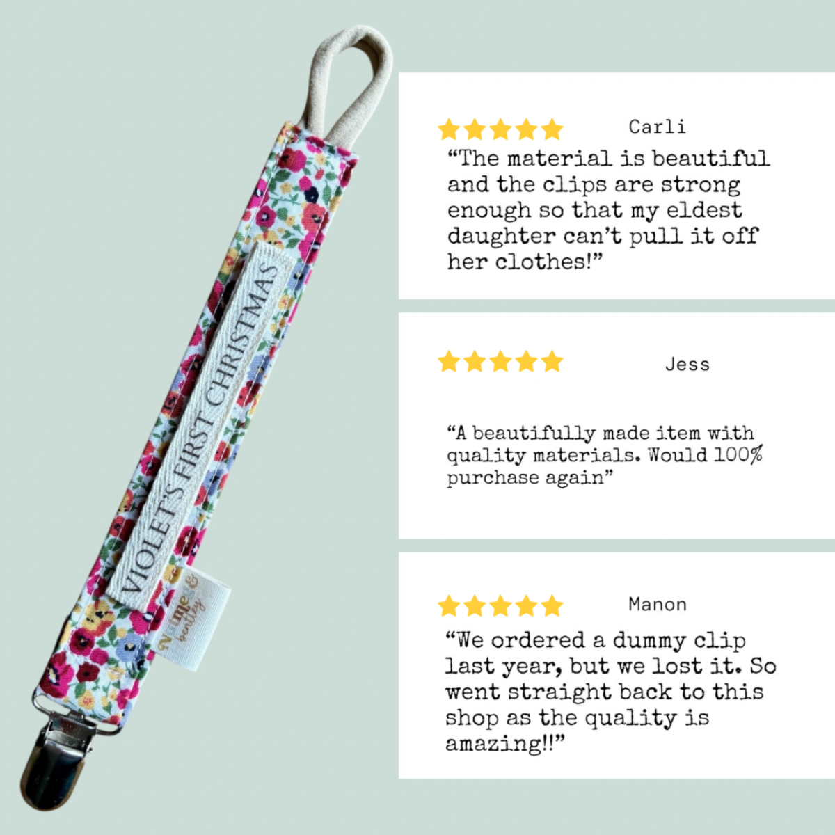 Late Summer Florals, Dummy Clip, Teething Ring