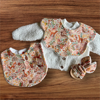 Woodland Friends Bib, Teething Ring