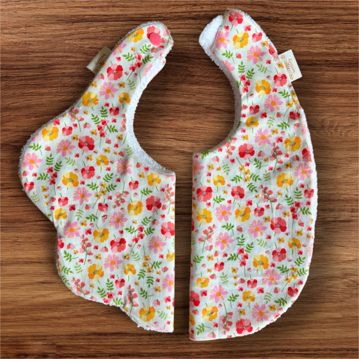Summer Poppies Bib, Dummy Clip, Teething Ring