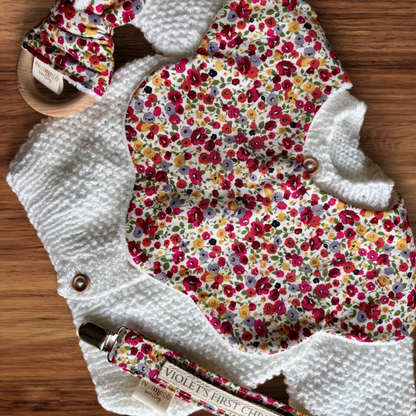 Late Summer Florals, Dummy Clip, Teething Ring