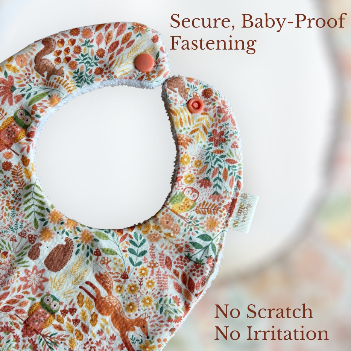 Woodland Friends Bib, Teething Ring