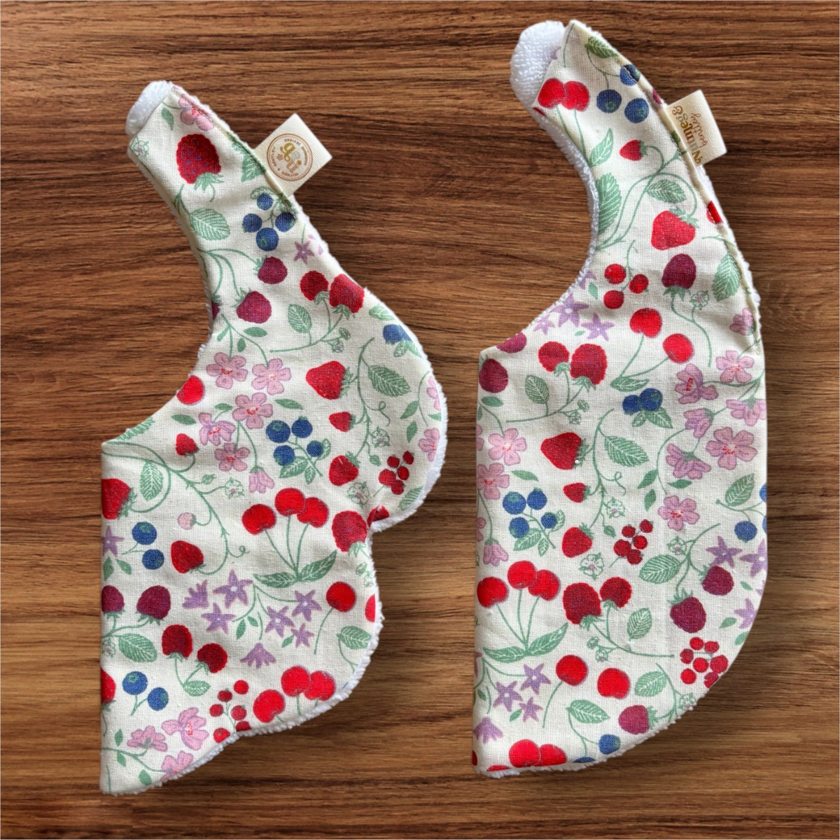 Berry Harvest Bib, Dummy Clip, Teething Ring