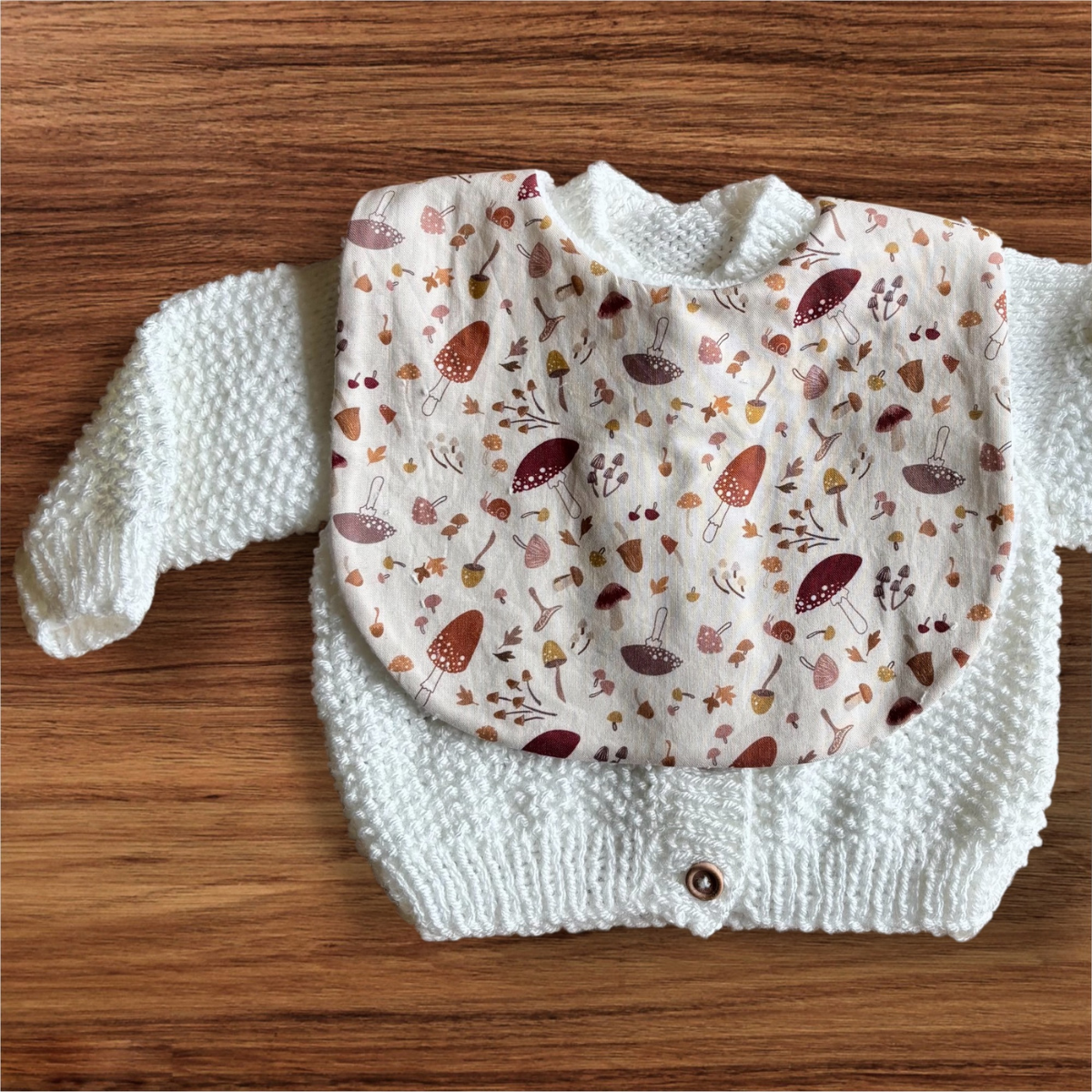 Forest Floor Bib, Dummy Clip, Teething Ring