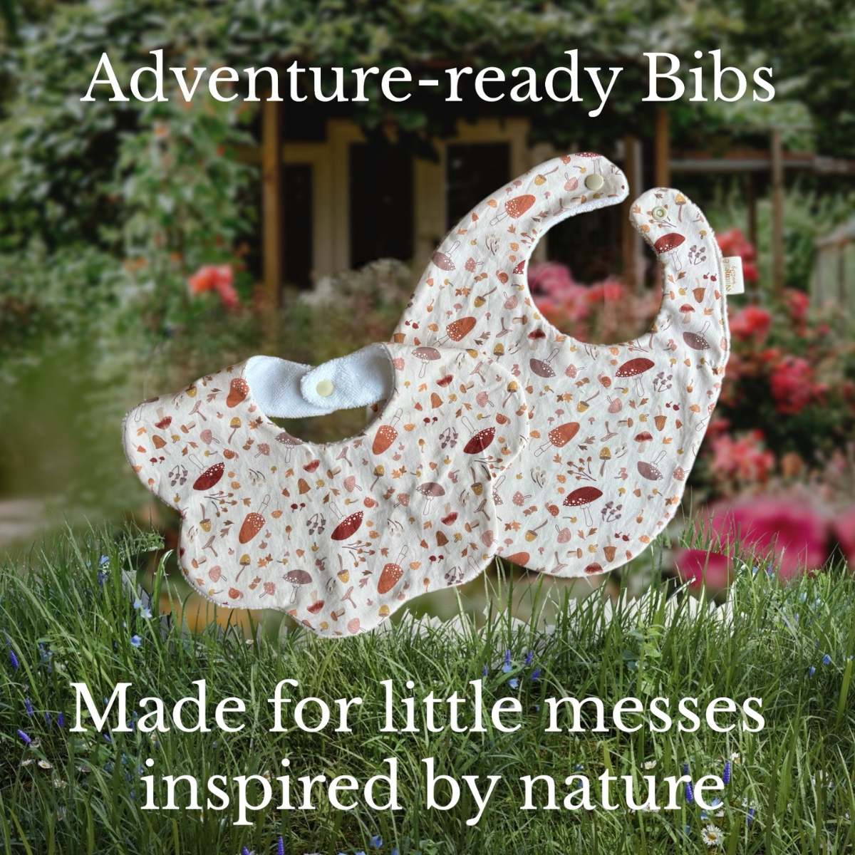 Forest Floor Bib, Dummy Clip, Teething Ring