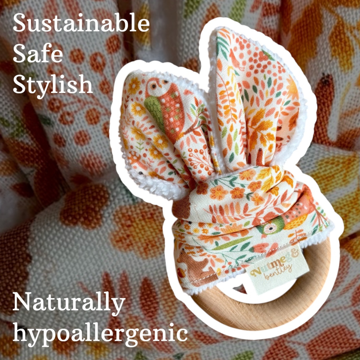 Woodland Friends Bib, Teething Ring