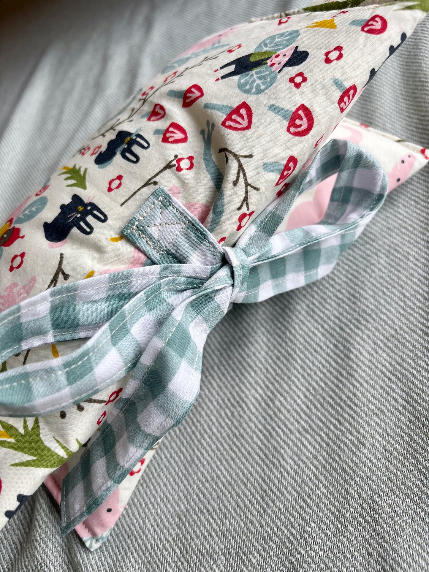 Nappy Wallet - Fairy Tale Teal Gingham