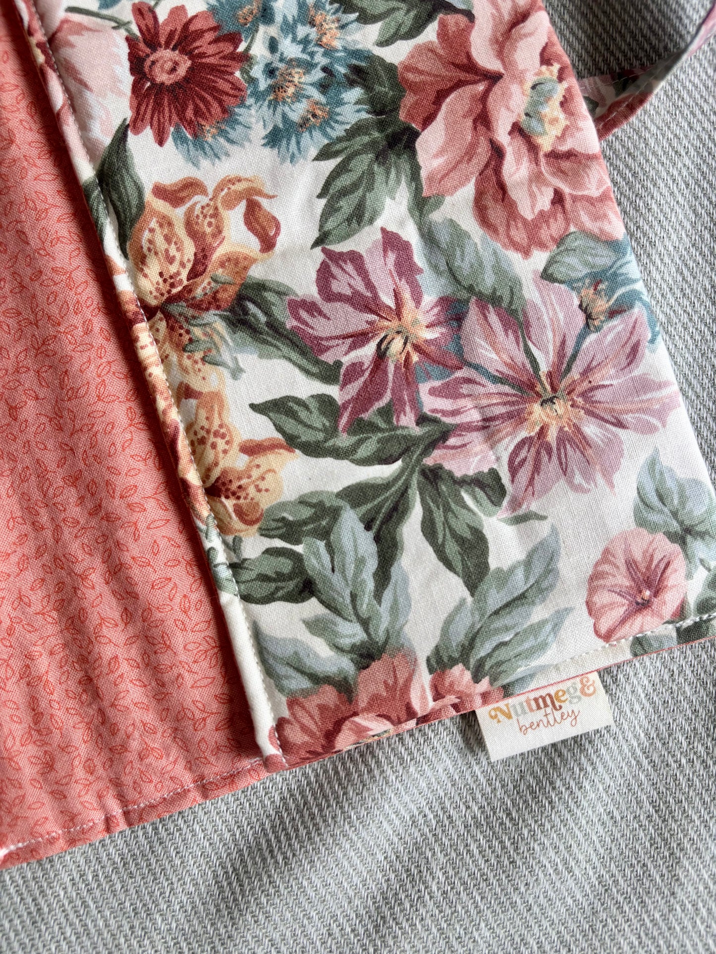 Nappy Wallet - Vintage Floral Coral