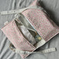 Nappy Wallet - Ditsy Pink Floral Sage Pinstripe