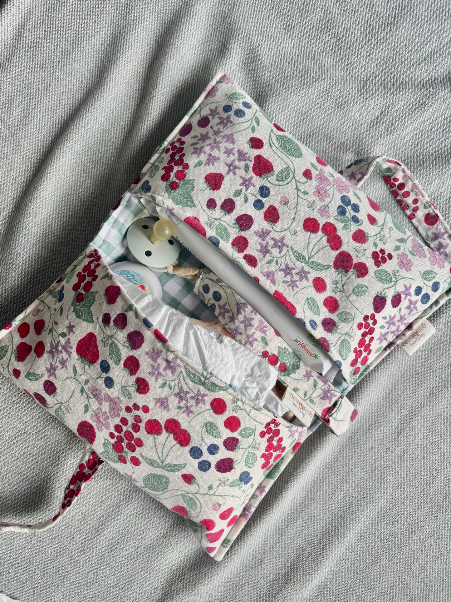 Nappy Wallet - Berry Harvest Gingham