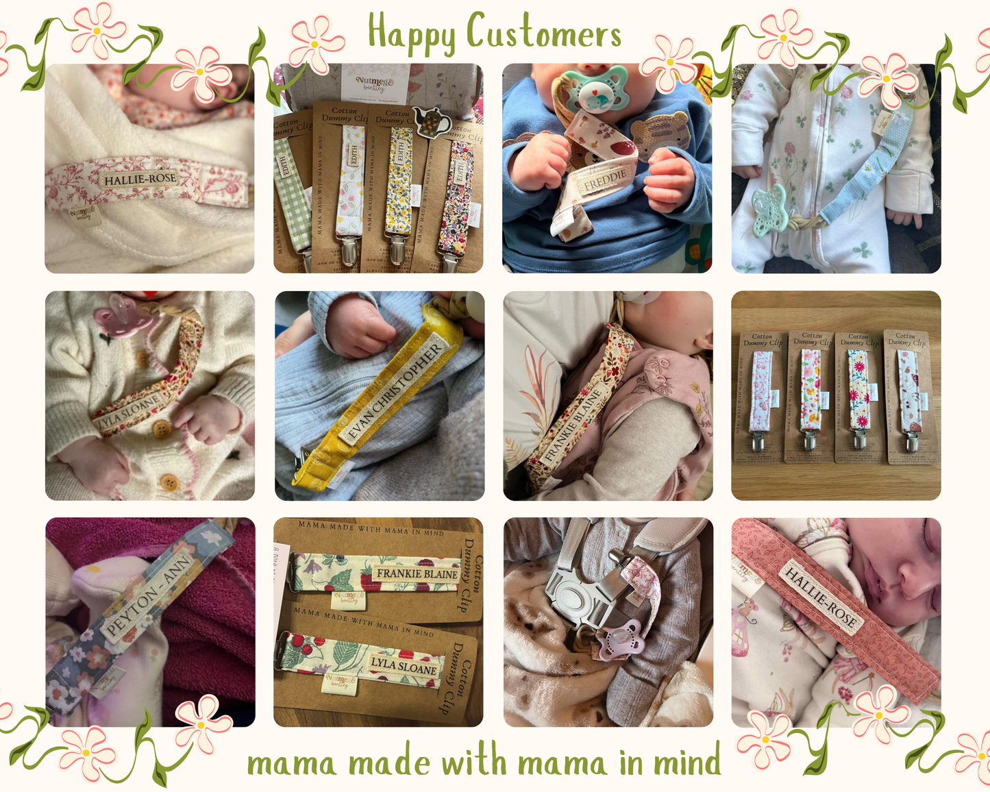 Personalised Dummy Clip – Handmade, Safe & Timeless Baby Keepsake