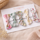 Pastel Handmade Set of 5 Girls Hair Clips