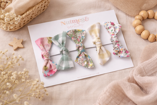 Pastel Handmade Set of 5 Girls Hair Clips