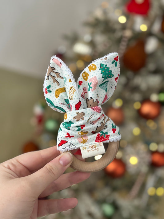 Mini Christmas Teether | Bib, dummy clip, Giftset