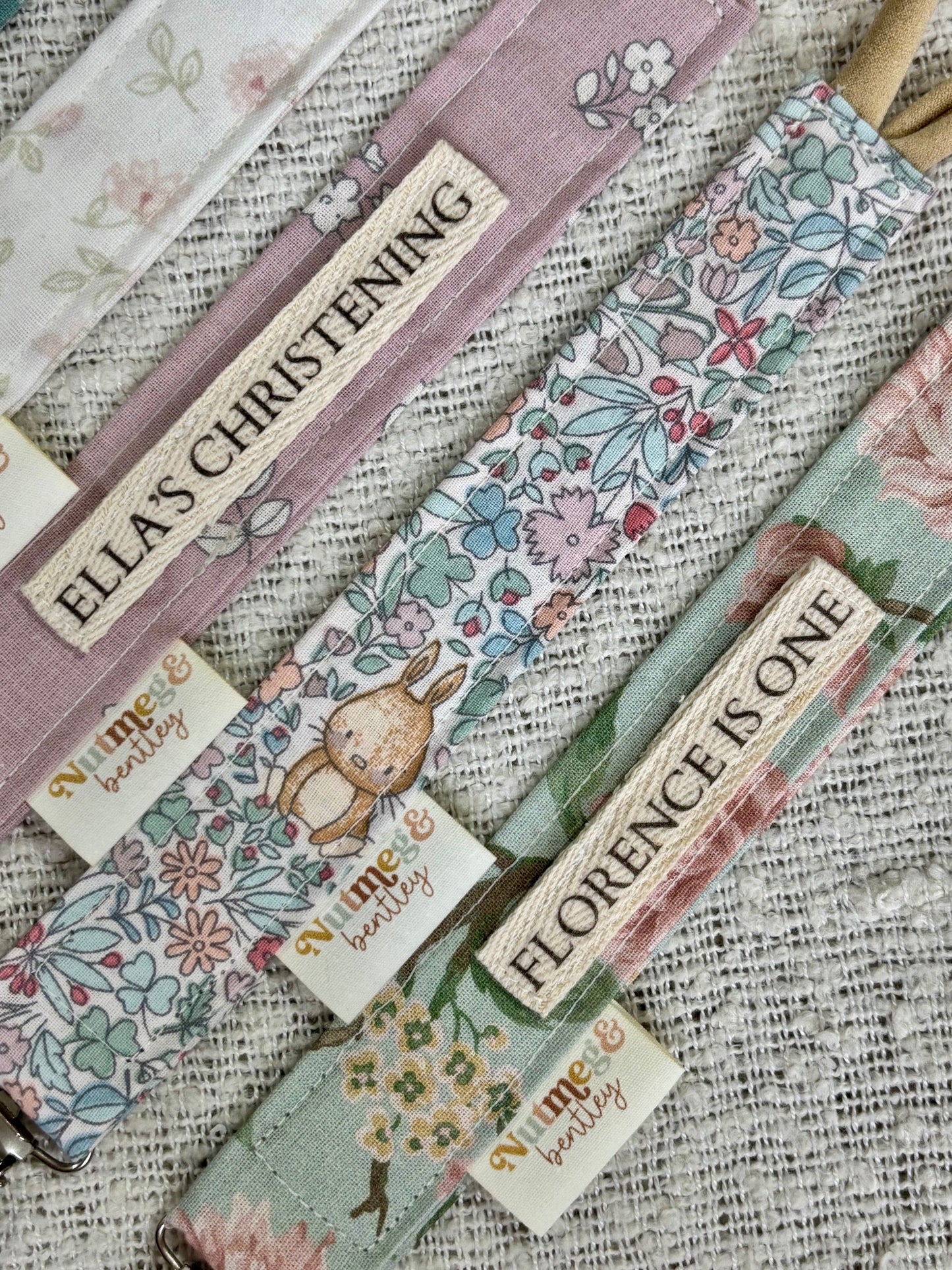 Personalised Dummy Clip – Handmade, Safe & Timeless  Pastel Baby Keepsake