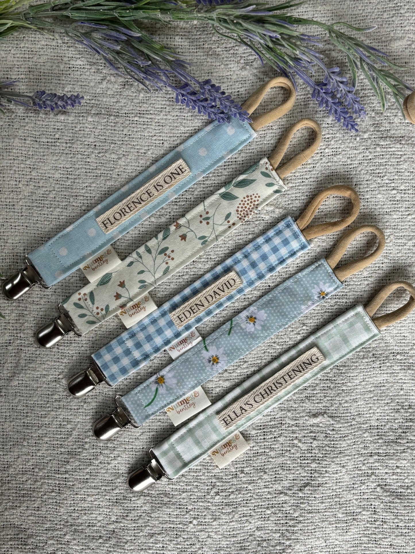Personalised Dummy Clip – Handmade, Safe & Timeless Newborn Baby Keepsake