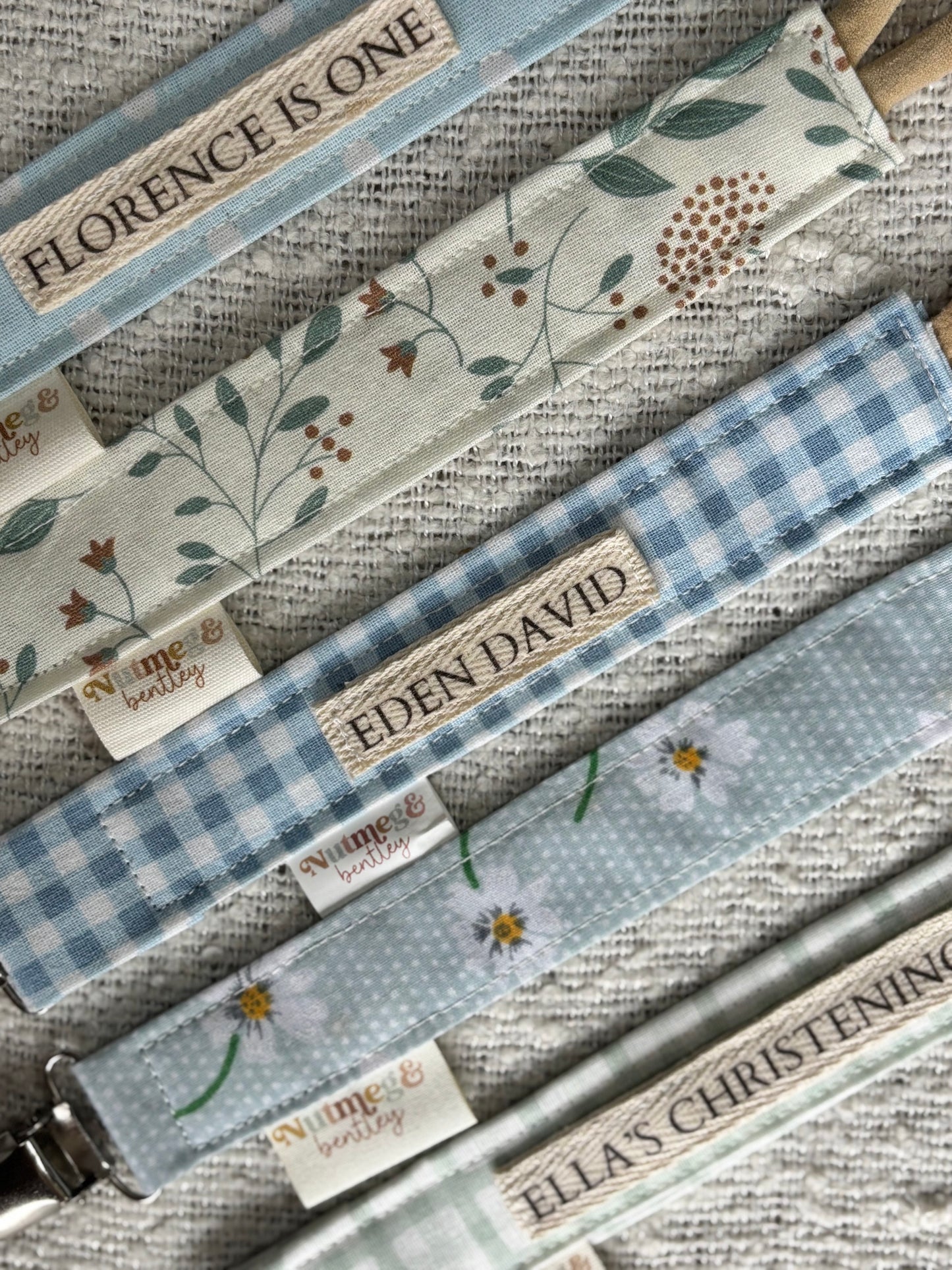 Personalised Dummy Clip – Handmade, Safe & Timeless Newborn Baby Keepsake