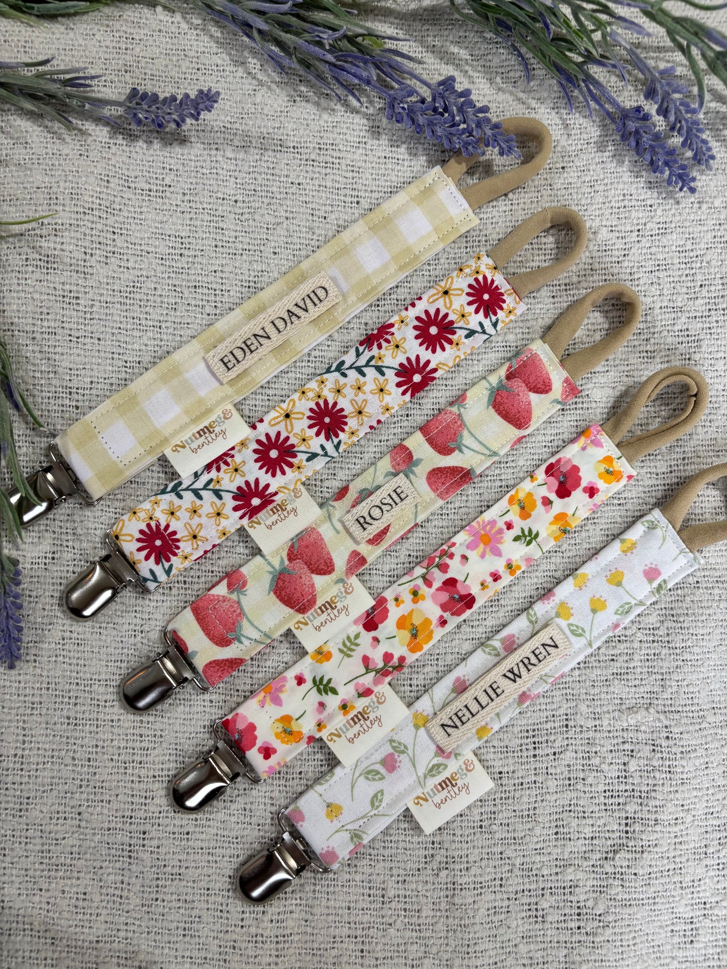 Personalised Dummy Clip – Handmade, Safe & Timeless Summer Baby Keepsake