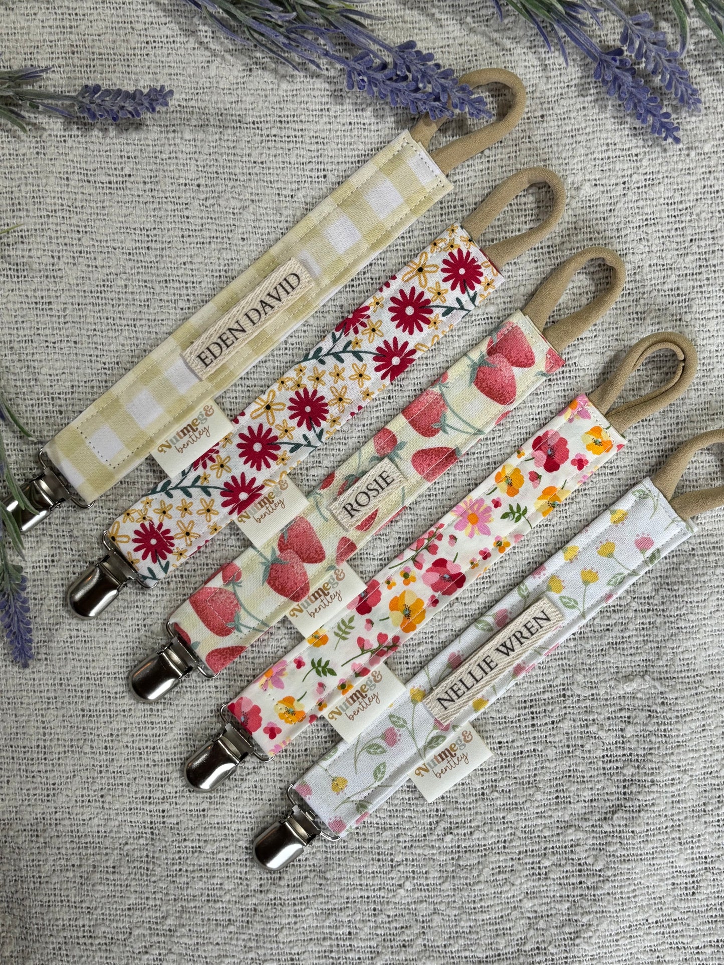 Personalised Dummy Clip – Handmade, Safe & Timeless Summer Baby Keepsake