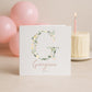 Floral Initial Personalised New Baby Card